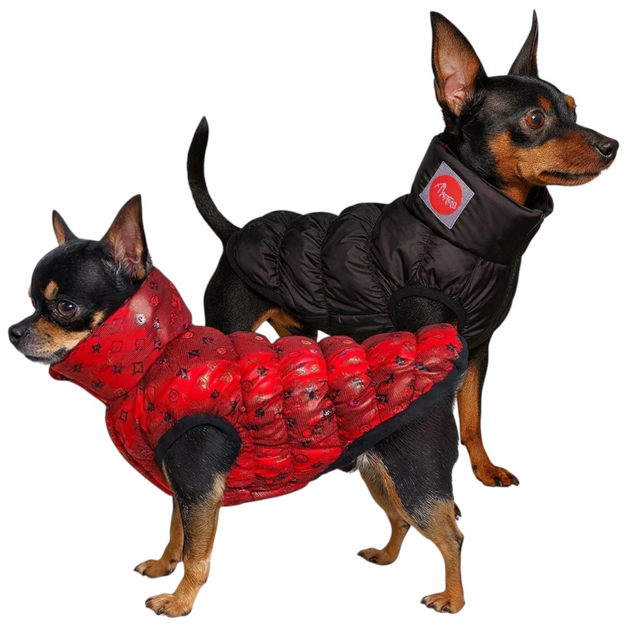 Жилет для собак двосторонній Diego Print Double р. 1 Червоний/Чорний (124182021)