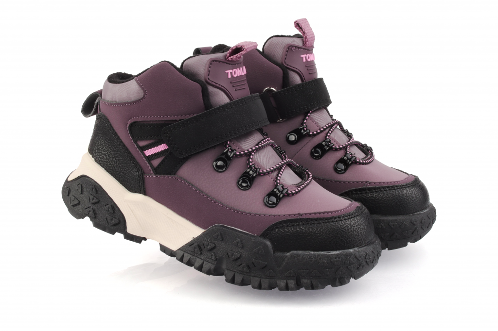 Ботинки осенние для девочек 11719 сиреневые, эко кожа р.