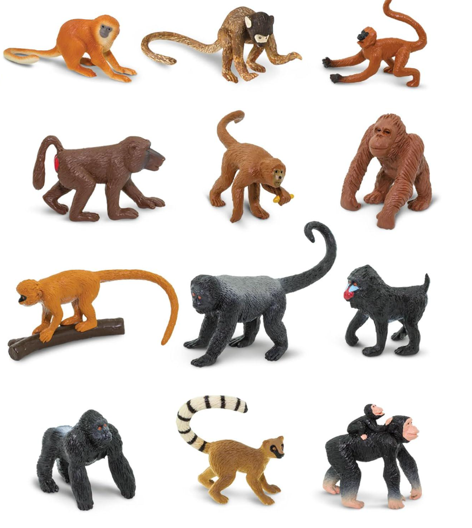 Набор фигурок Safari Ltd Обезьяны в тубусе (23360354)