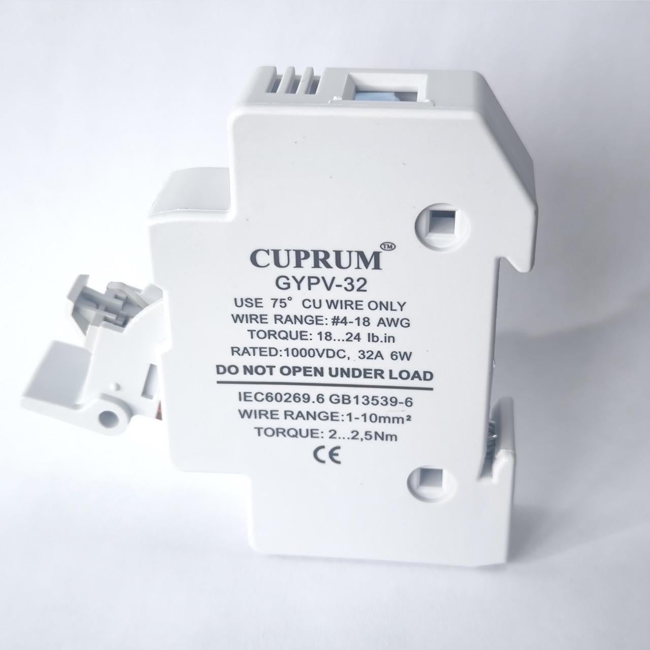 Держатель предохранителя DC1000V 1038 GYPV-32 1p с подсветкой (cu4438320) Держатель предохранителя DC1000V 1038 GYPV-32 1p с подсветкой (cu4438320)