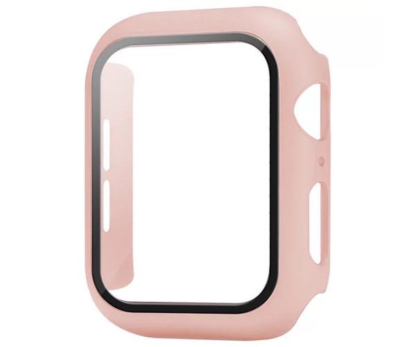 Чехол с защитным стеклом Protective Cover with Glass для Apple Watch 40 мм Светло-розовый