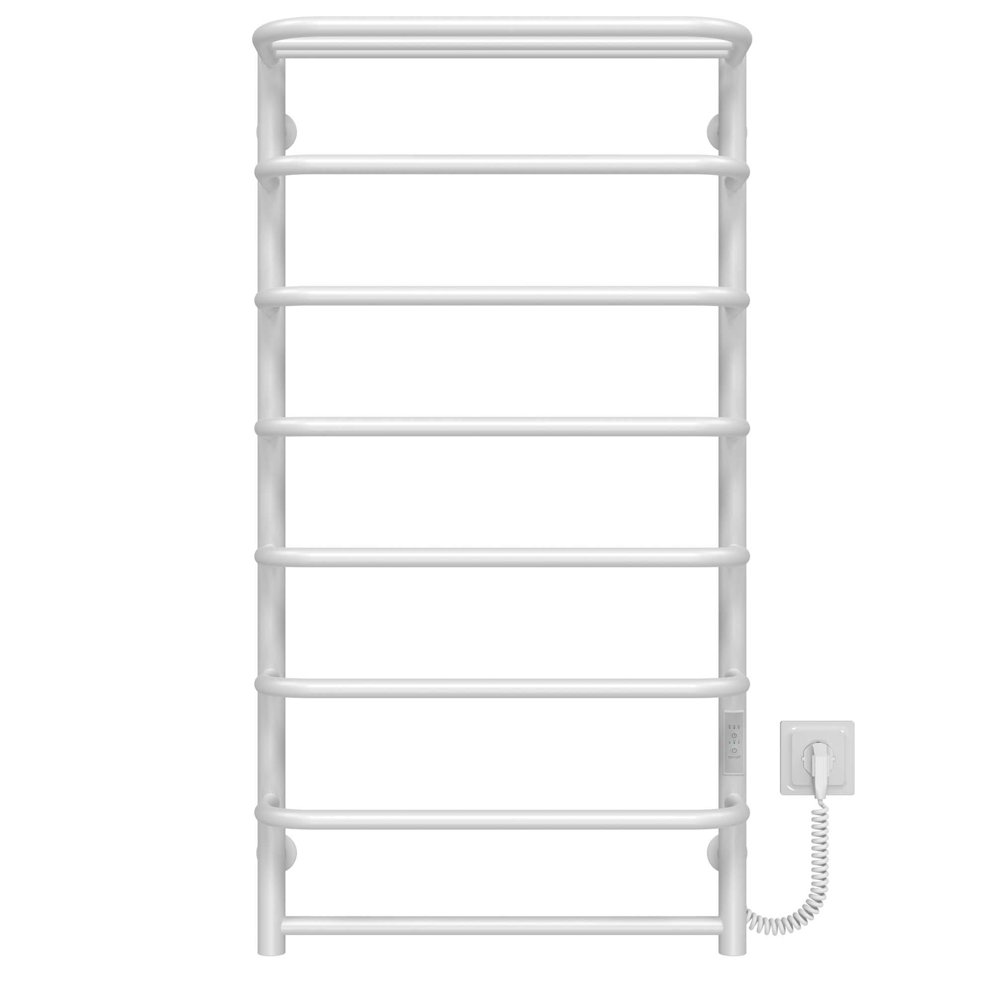 Полотенцесушитель электрический с полкой Deffi Стандарт П8 WD03 правое подключение нержавеющая сталь 500х1000 мм Белый Хром (C.SP.100.50.8.EWR3)