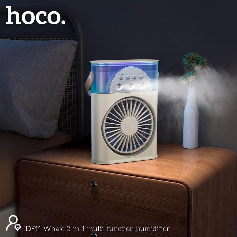Вентилятор Hoco DF11 із зволоженням повітря з таймером 4000 mAh Молочно-білий (27676430) - фото 5