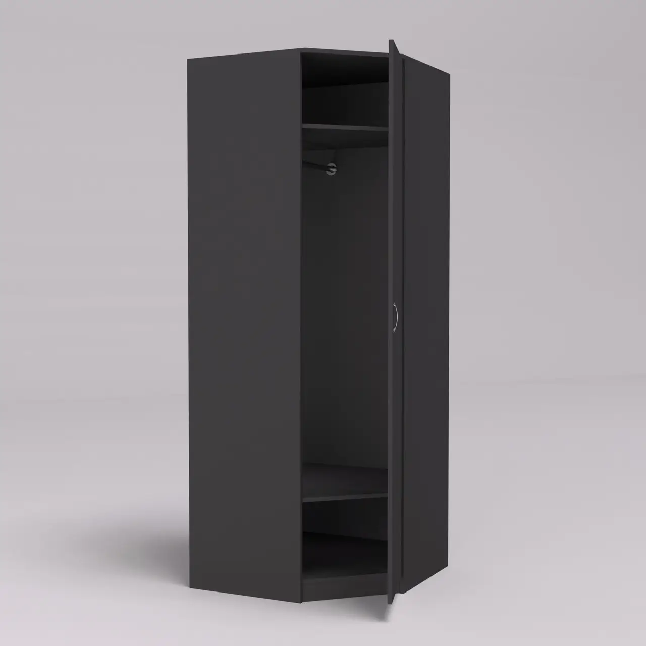 Шкаф угловой Континент F 2 80х80х210 см Антрацит