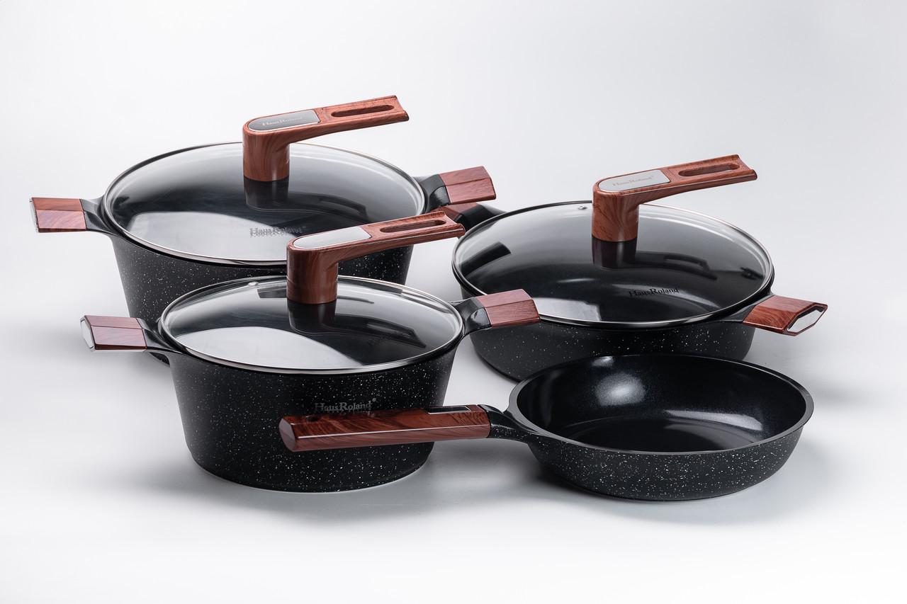 Набор для приготовления с антипригарным покрытием 4 предмета Черный (4820)