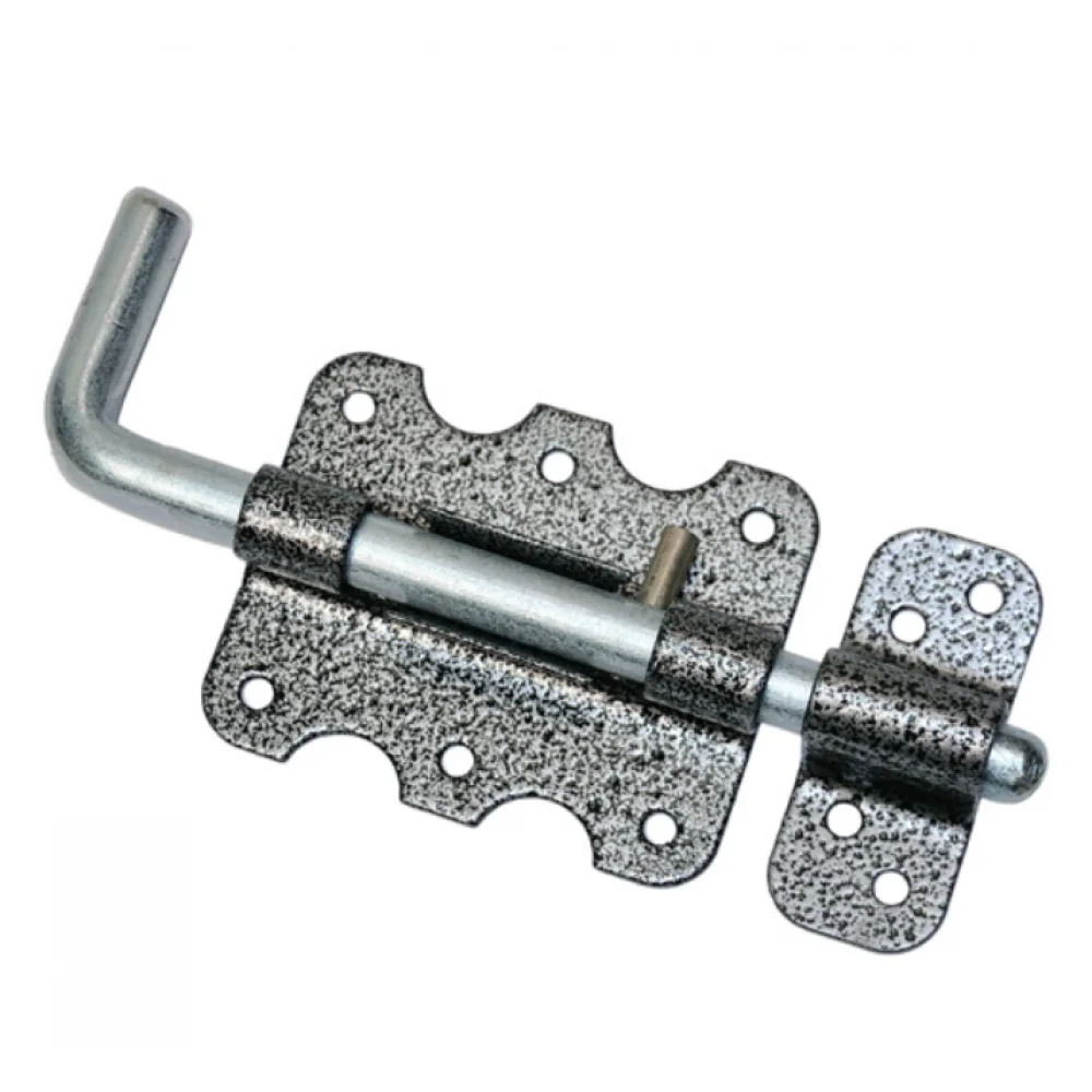 Шпінгалет накладний з ручкою ХЗШП 180 мм Сірий (DZ1207)