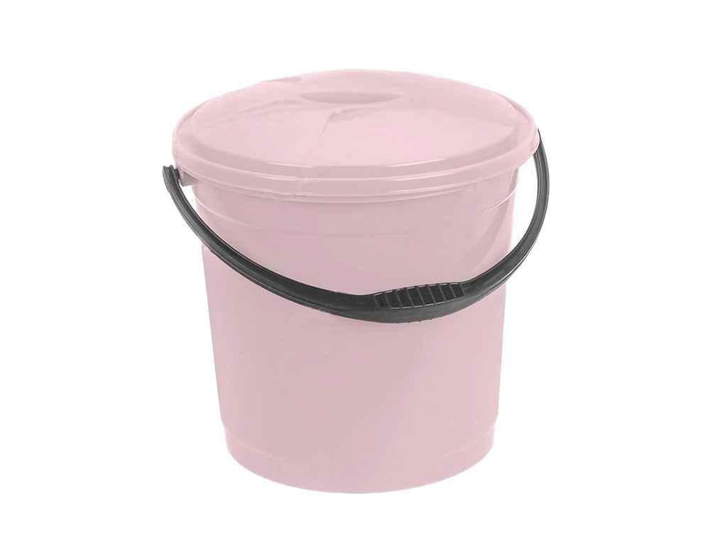 Відро пластикове R-Plastic харчове з кришкою 12 л Пудровий (1051946)
