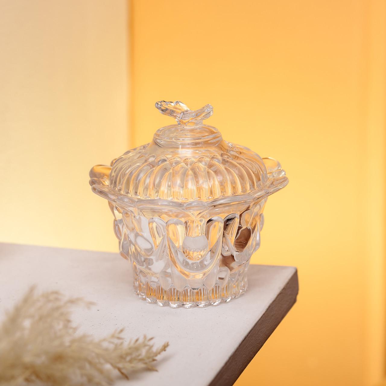 Конфетница стеклянная с крышкой HP-4-113 Ø9 см Прозрачный (A-034126) - фото 5 Конфетница стеклянная с крышкой HP-4-113 Ø9 см Прозрачный (A-034126) - фото 5