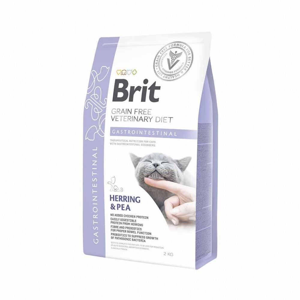 Корм сухой Brit Grain Free VetDiet Cat Gastrointestinal для кошек при нарушении пищеварения с селедкой лососем яйцом и горохом 2 кг (34806780)