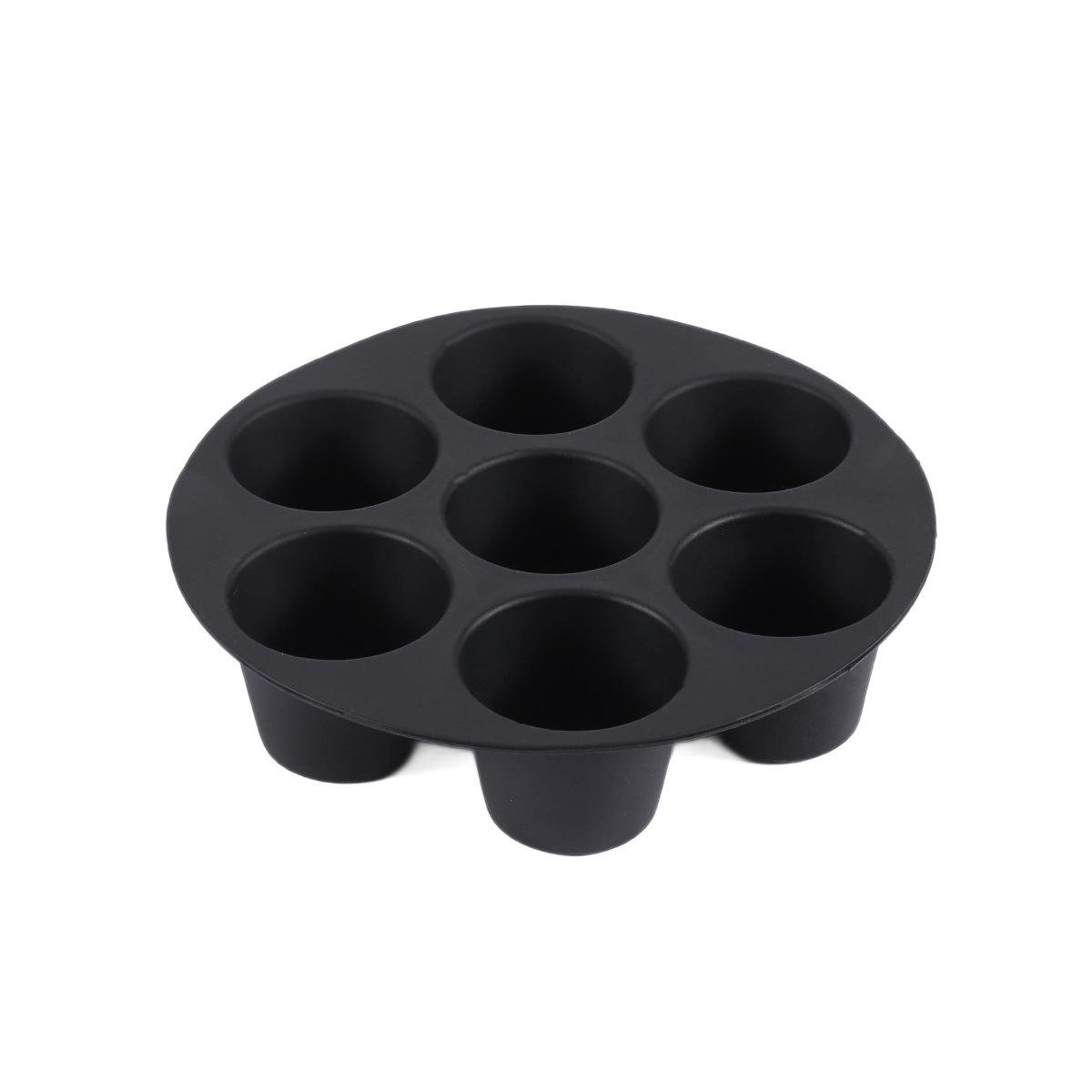 Форма в аерогриль для кексів і мафінів 7 секцій силіконова 17,5 см Чорний (29637) Форма в аерогриль для кексів і мафінів 7 секцій силіконова 17,5 см Чорний (29637)