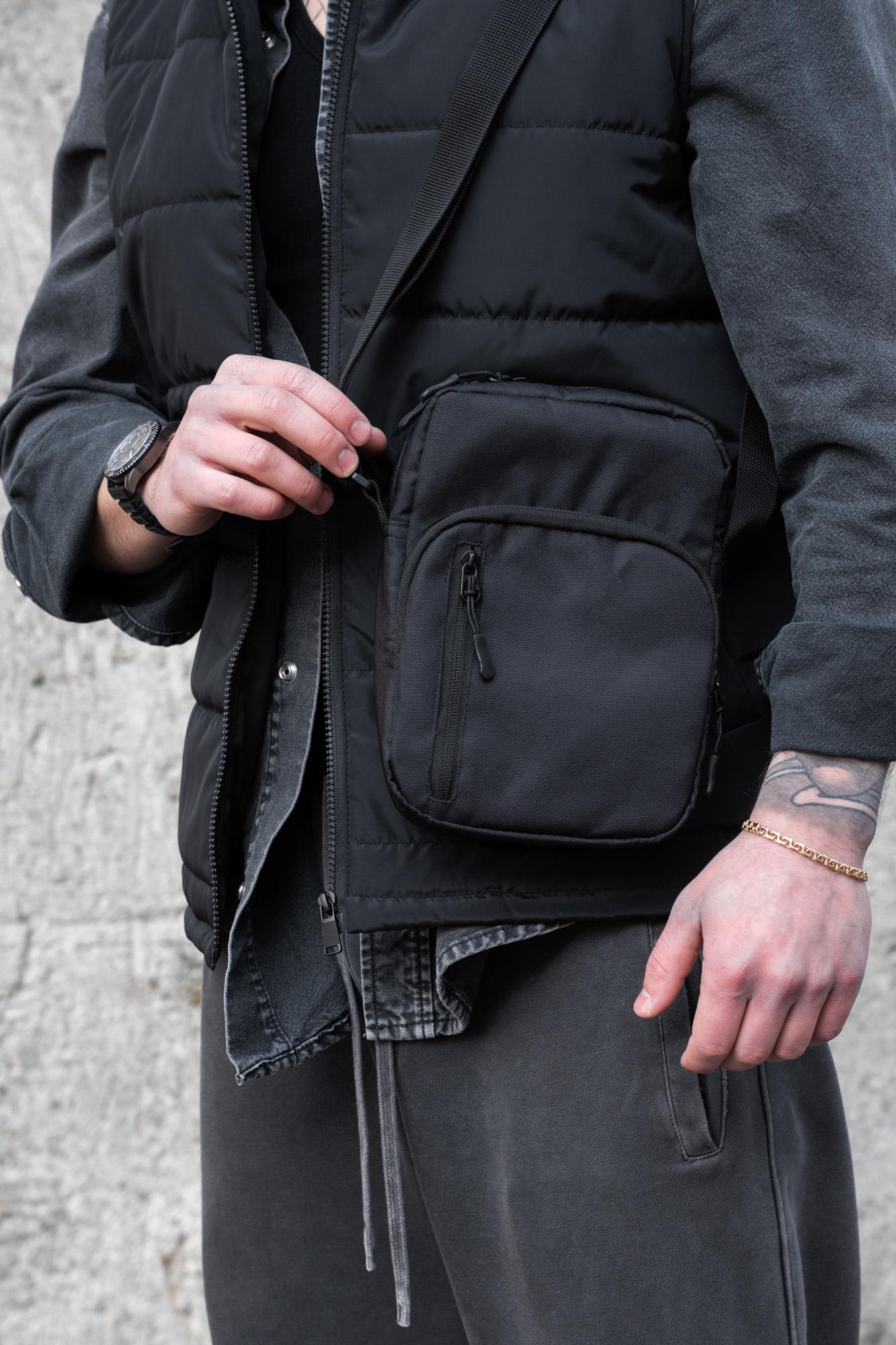 Сумка-мессенджер через плечо Without Basic 2026 Black (8056201 8056202)