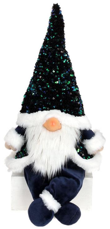 Мягкая игрушка Гном 64 см в пайетках сидячий Синий (BD-877-111)