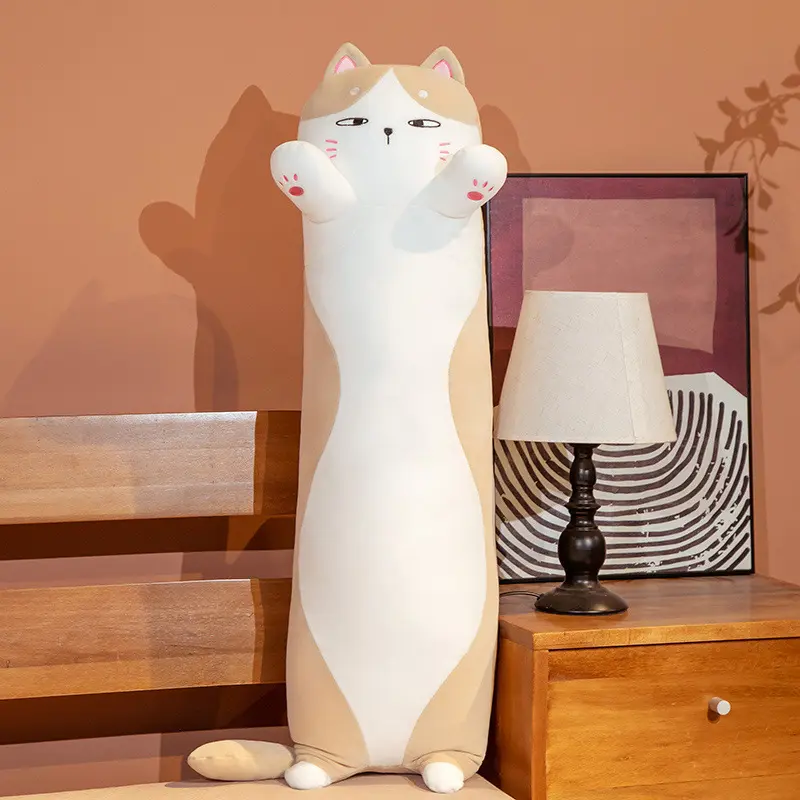 Игрушка плюшевая Кот батон Китаец 130 см Светло-коричневый (TO-159)