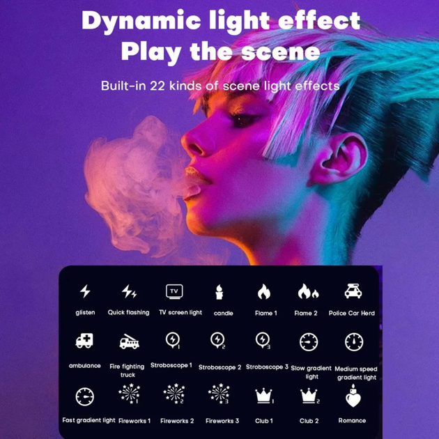 Свет накамерный M20 RGB 114 LED 22 эффекта 3000 mAh (782954) - фото 8