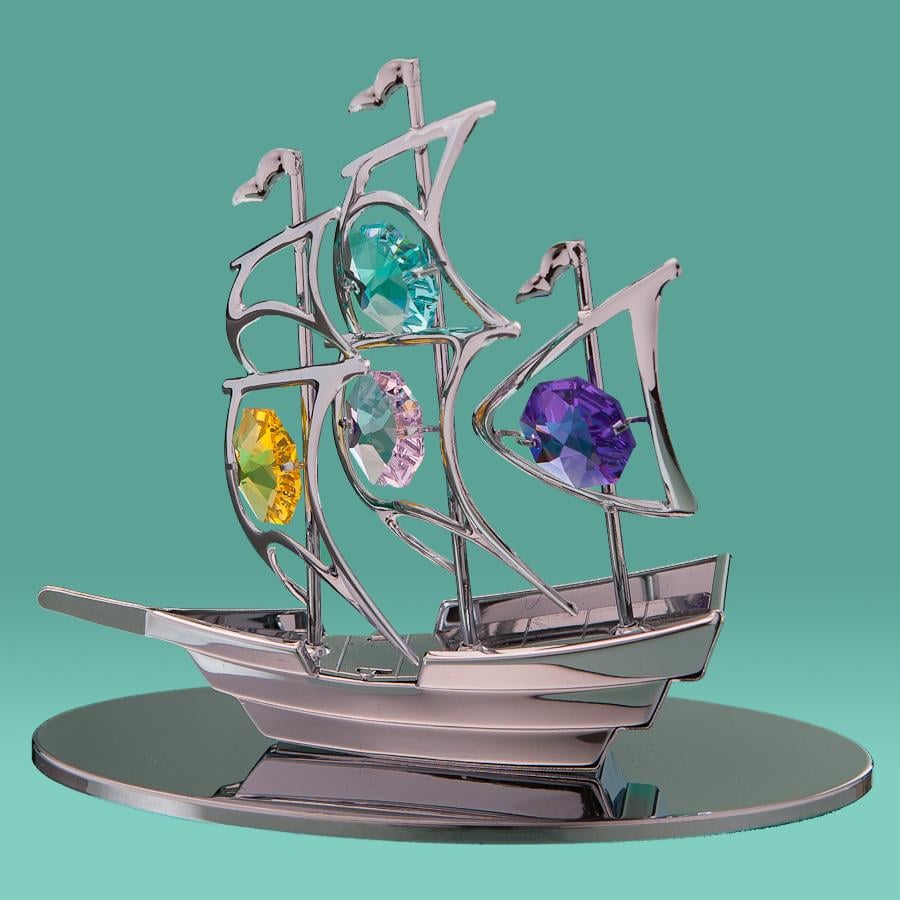 Фігурка Вітрильник Elisey посріблений зі стразами (0047-001 SL)
