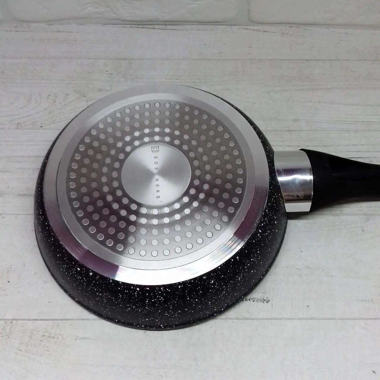 Сковорода с антипригарным мраморным покрытием Edenberg EB-3422 22 см - фото 4 Сковорода с антипригарным мраморным покрытием Edenberg EB-3422 22 см - фото 4