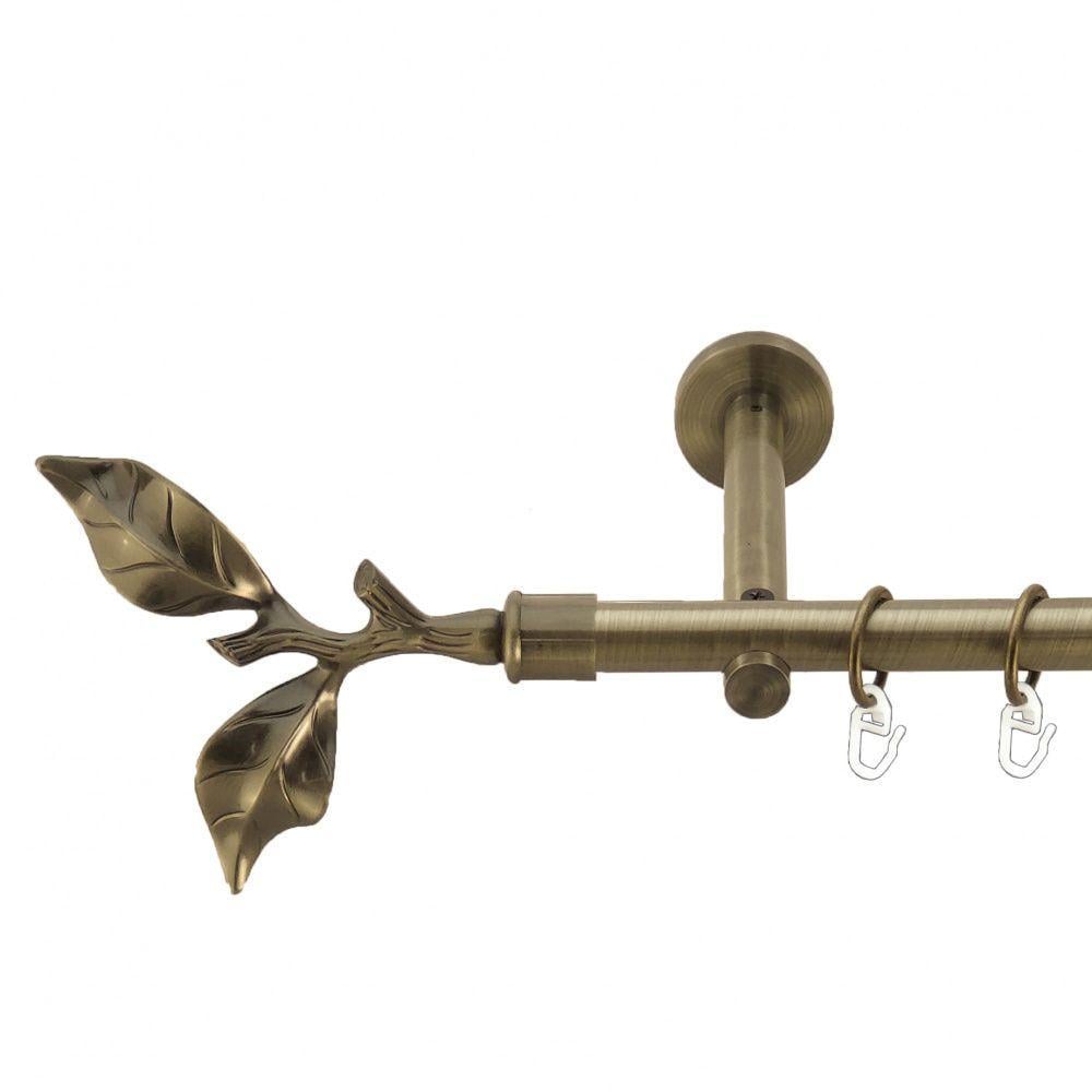 Карниз для штор Orvit Листок однорядный гладкий 16 см 240 см Антик (3999022)