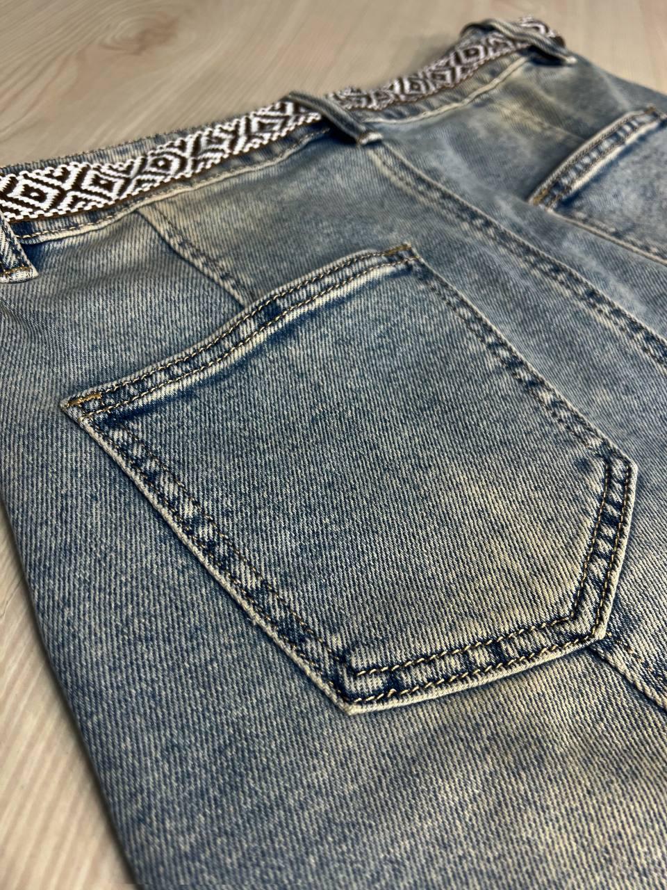 Юбка женская джинсовая Liana 426 с бахромой и этнопоясом р. 27 Голубой (26864194) - фото 7 Юбка женская джинсовая Liana 426 с бахромой и этнопоясом р. 27 Голубой (26864194) - фото 7