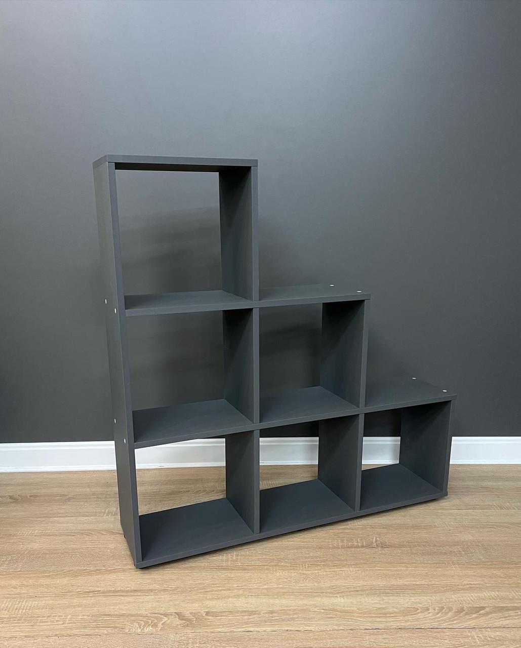 Стелаж А-2 на 6 комірок 1055х1080х252 мм Антрацитовий