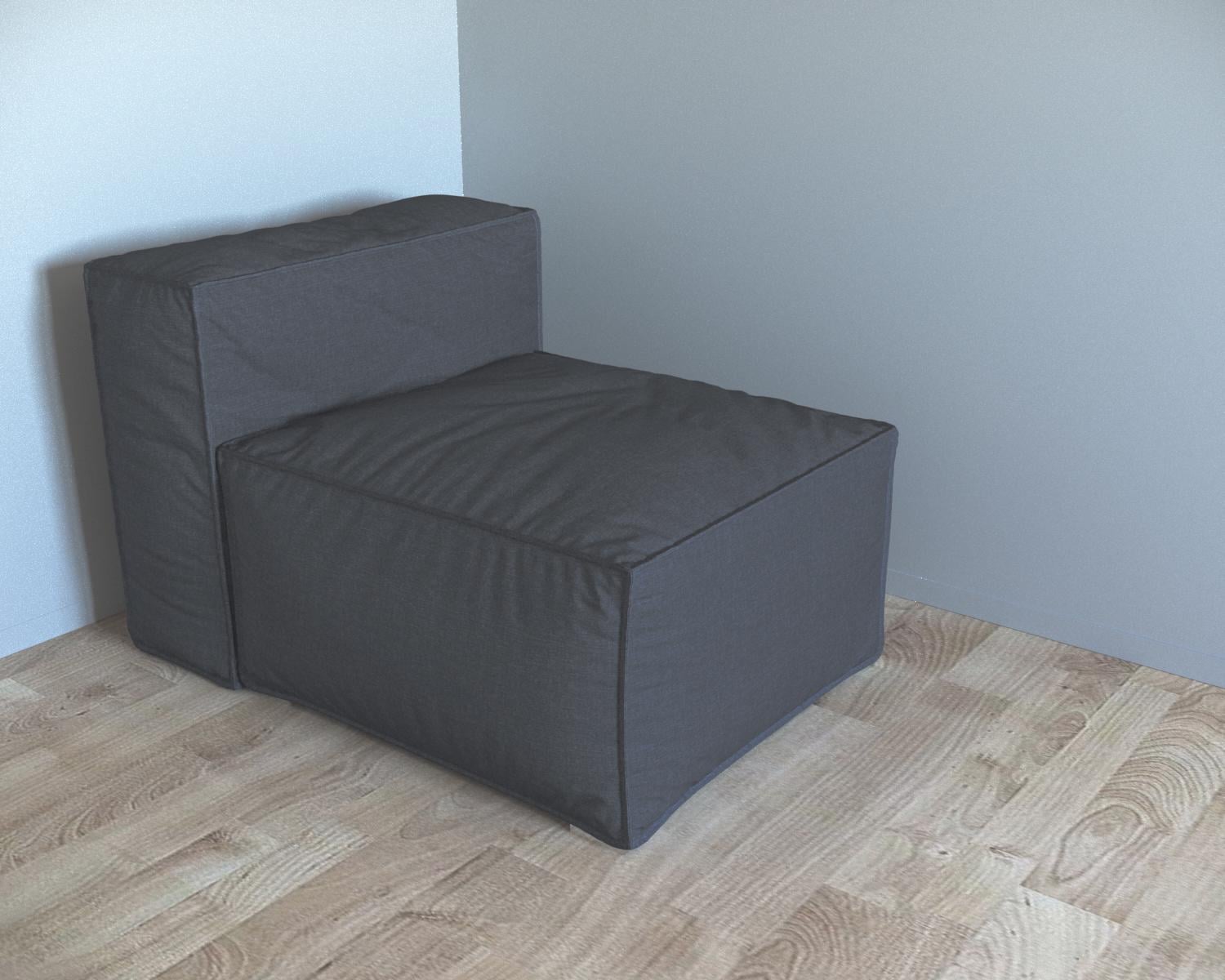 Кресло модульное мягкое Tobi Sho Magic Вальде велюр нераскладное 800х1100х450 мм Grey