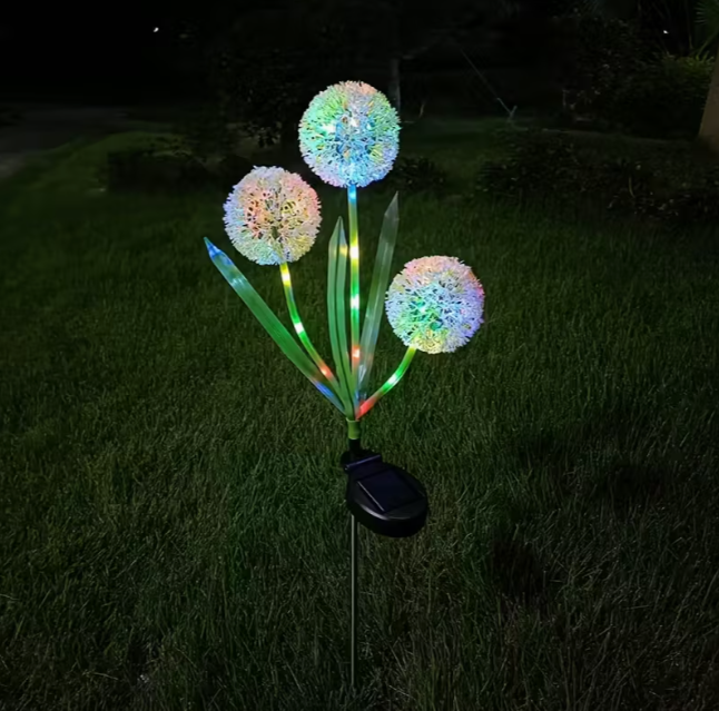Ліхтар садовий сонячний Кульбаба для різнокольорового підсвічування для саду і газону 2 режими (1705) - фото 5 Ліхтар садовий сонячний Кульбаба для різнокольорового підсвічування для саду і газону 2 режими (1705) - фото 5