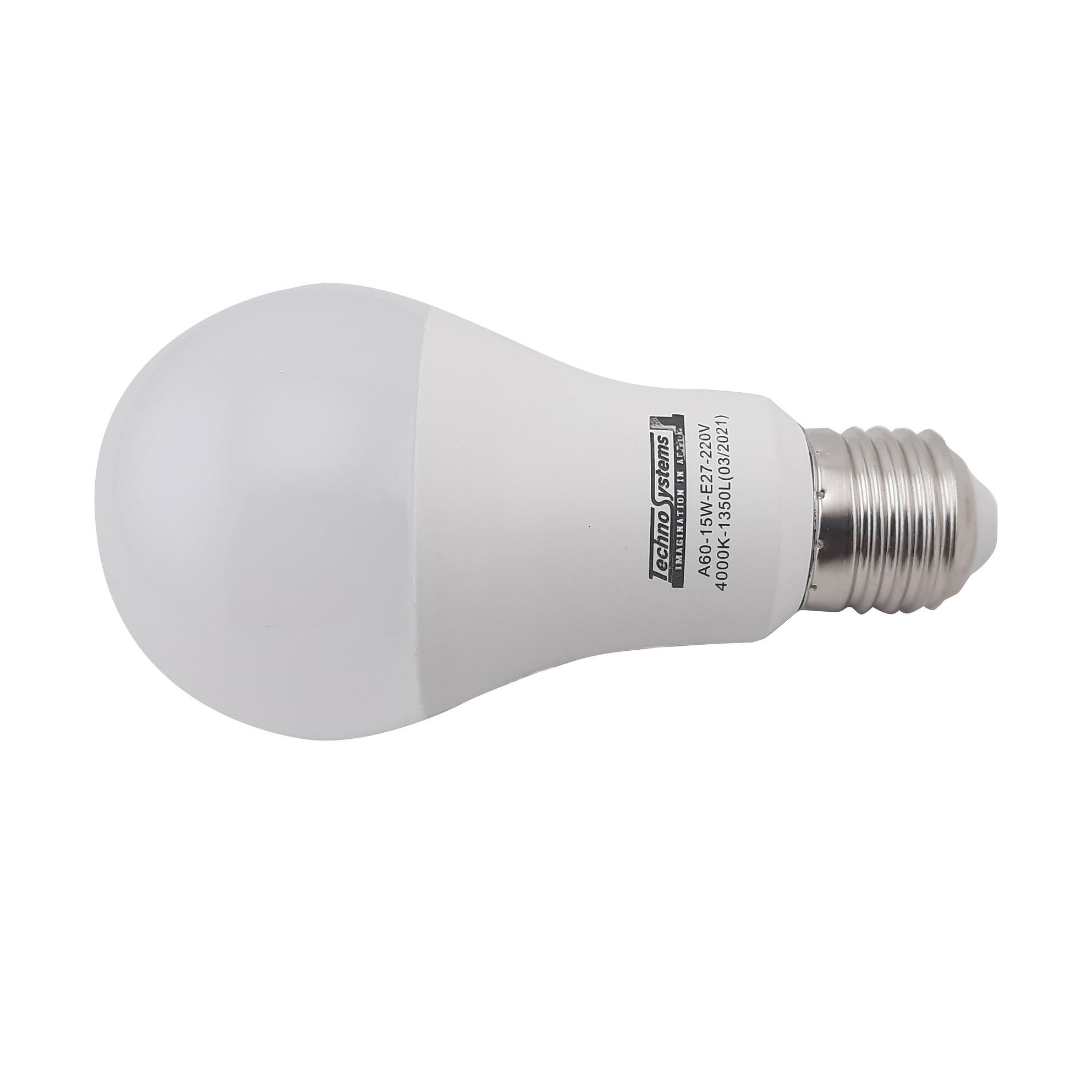 Лампа світлодіодна TechnoSystems LED Bulb A60 15Вт E27 4000К 1350Лм ICCD (куля) TNSy5000042_