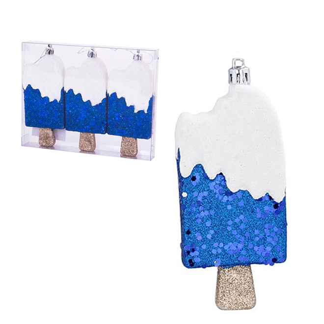 Набір новорічних підвісок Морозиво 13 см 3 шт. (43203)