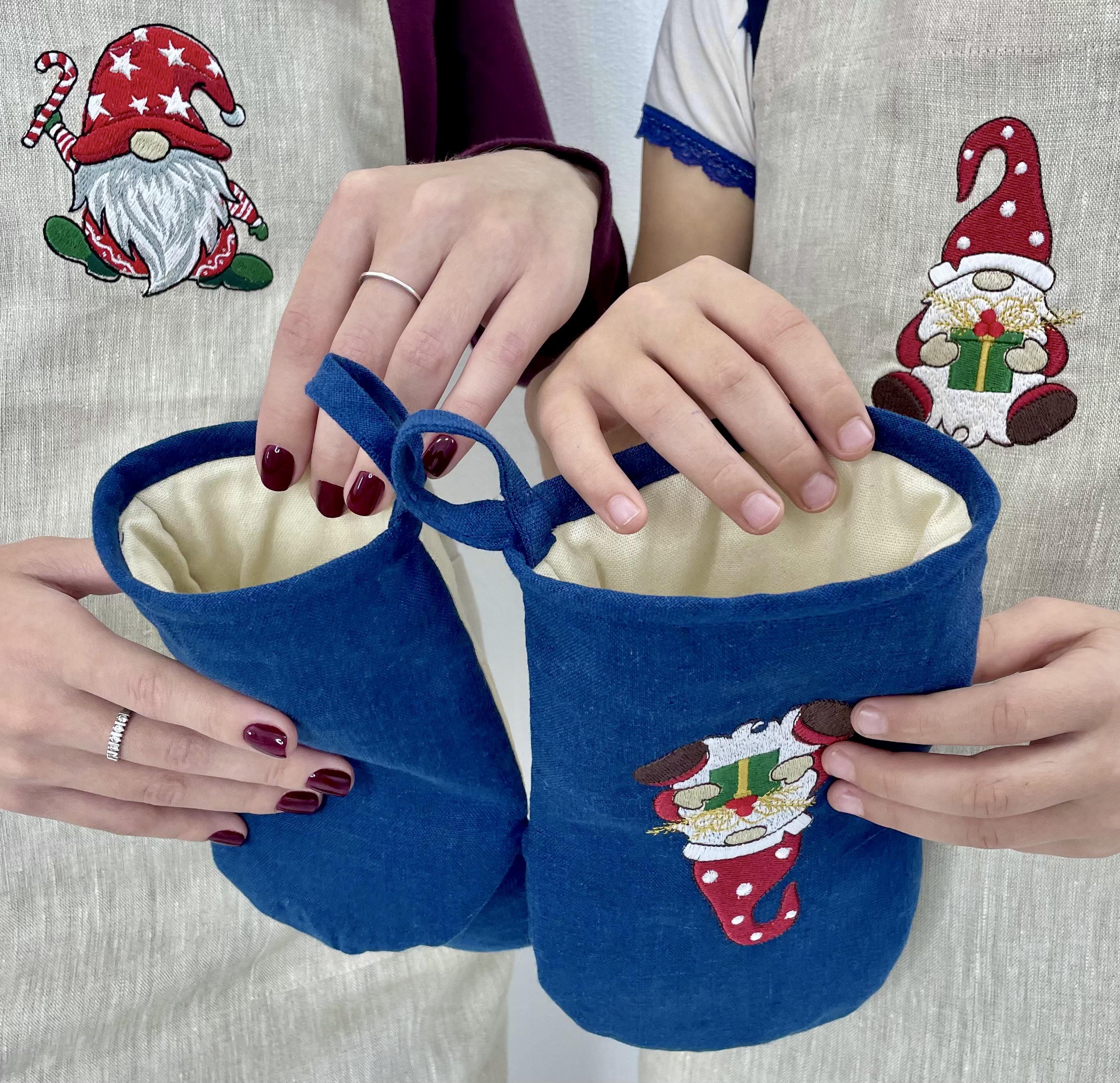 Перчатка с вышивкой Гном Синий (30084527) - фото 2 Перчатка с вышивкой Гном Синий (30084527) - фото 2