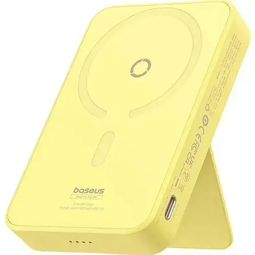 Батарея портативная BASEUS MagPro Magnetic Bracket Wireless Fast-Charging P10064101Y23-00 5000 mAh 20W Yellow