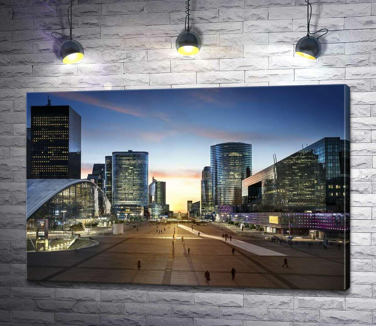 Картина ArtPoster Вечер на площади Дефанс (La Defense) 130x85 см Модуль №1 (003117)