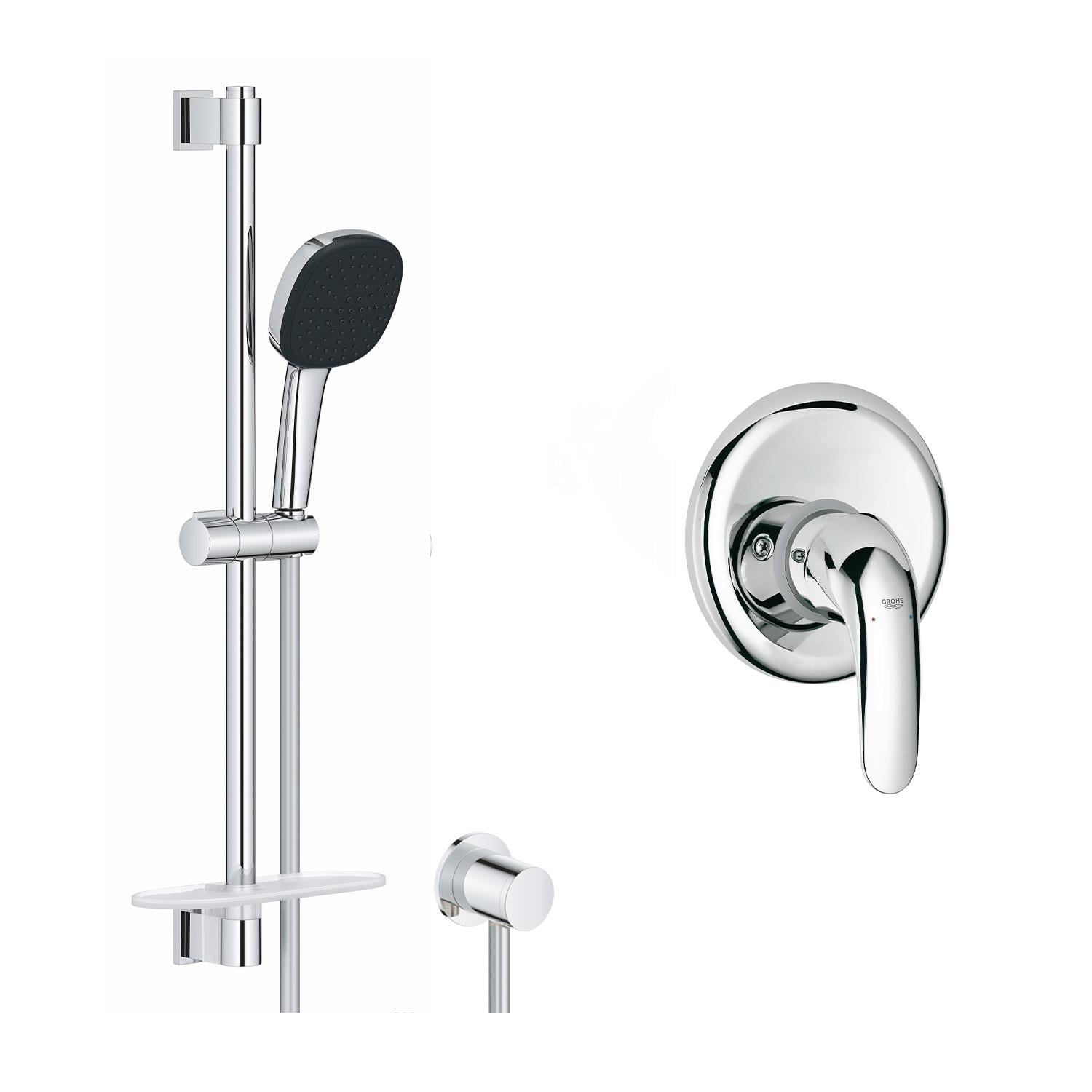 Душевая система Grohe Euroeco с гарнитуром Vitalio Comfort 110 и шланговым подключением (3274226929)