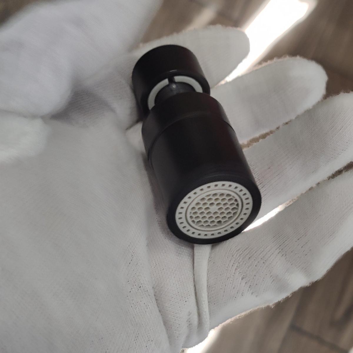 Поворотний аератор на кухонний кран 2 режими Lanfey CH-030 Чорний (2404) - фото 6