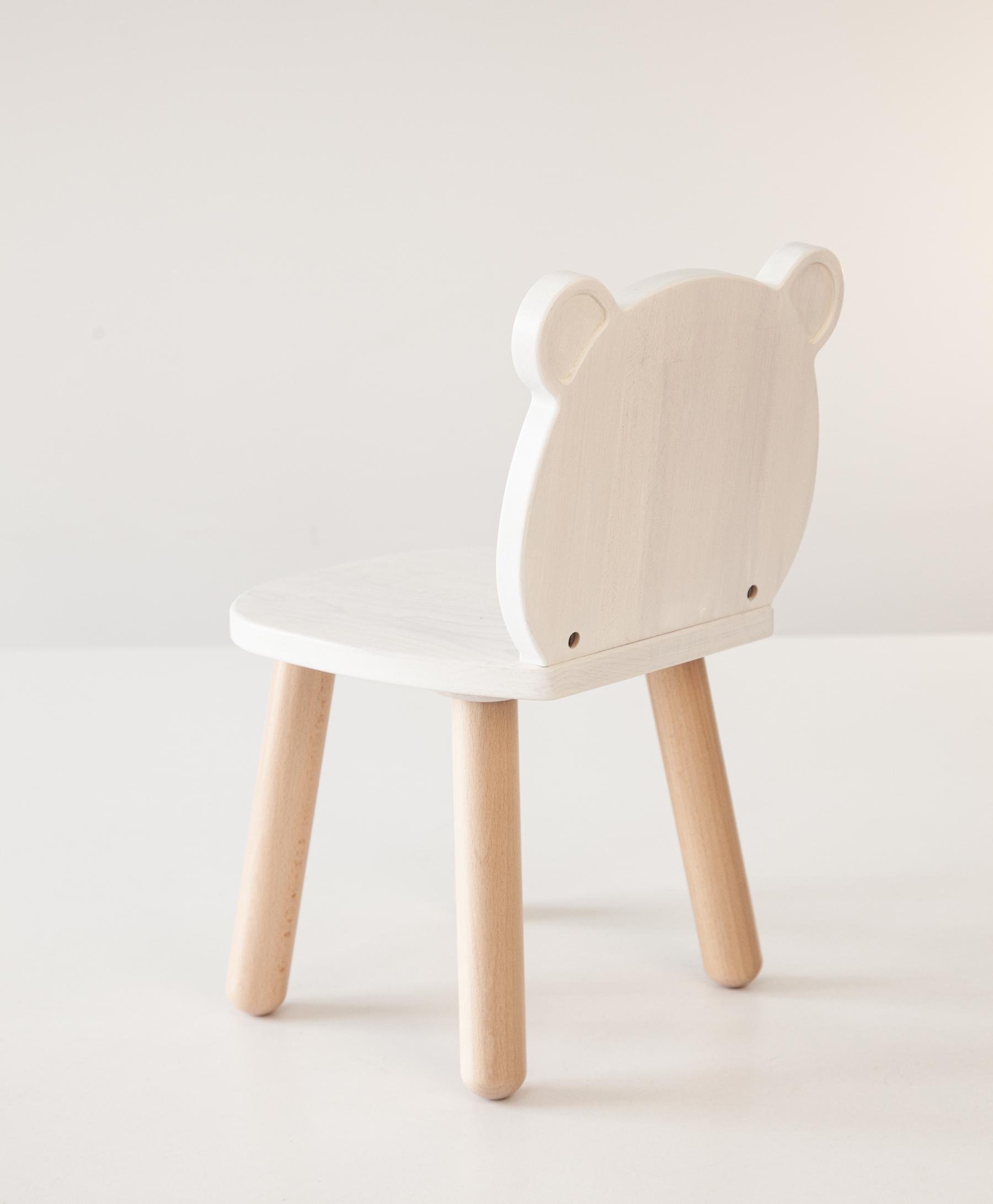 Детский деревянный стульчик Tatoy Мишка для детей 4-7 лет Белый - фото 3 Детский деревянный стульчик Tatoy Мишка для детей 4-7 лет Белый - фото 3