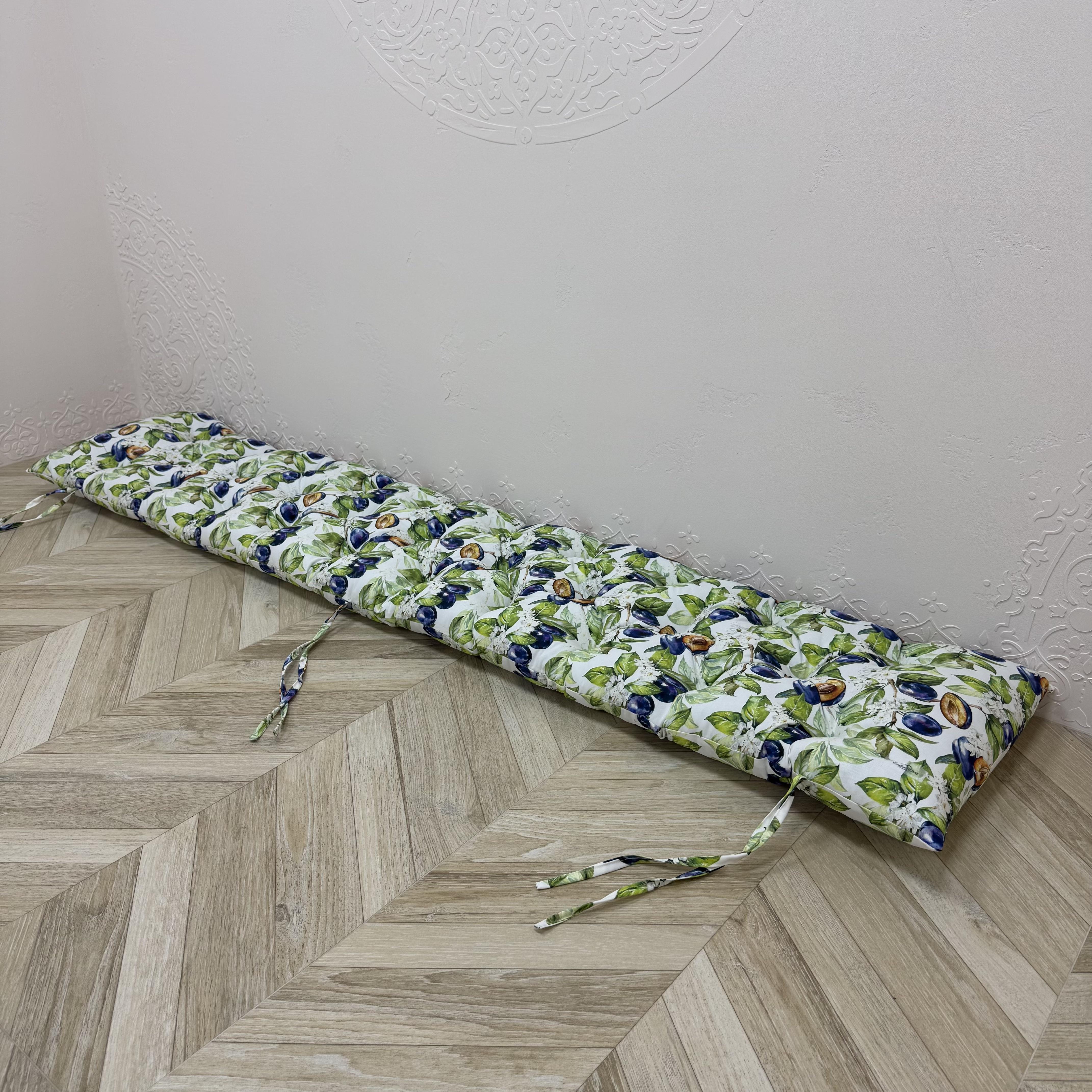 Подушка Comfort Home Plums на подоконник/каркасы/поддоны/садовая мебель панама 100х50 см