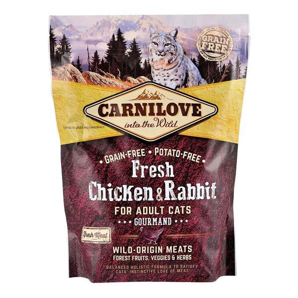 Корм для кішок Carnilove Cat Fresh Chicken & Rabbit Gourmand з куркою та кроликом 400 г (10342)