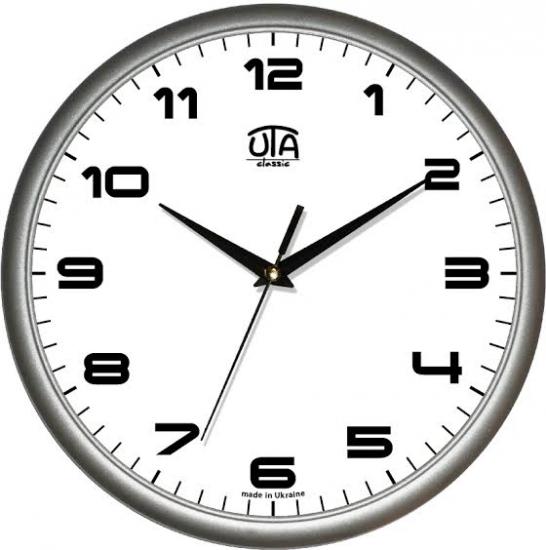 Часы настенные UTA Classic Классические 30x30 см Silver (118490)