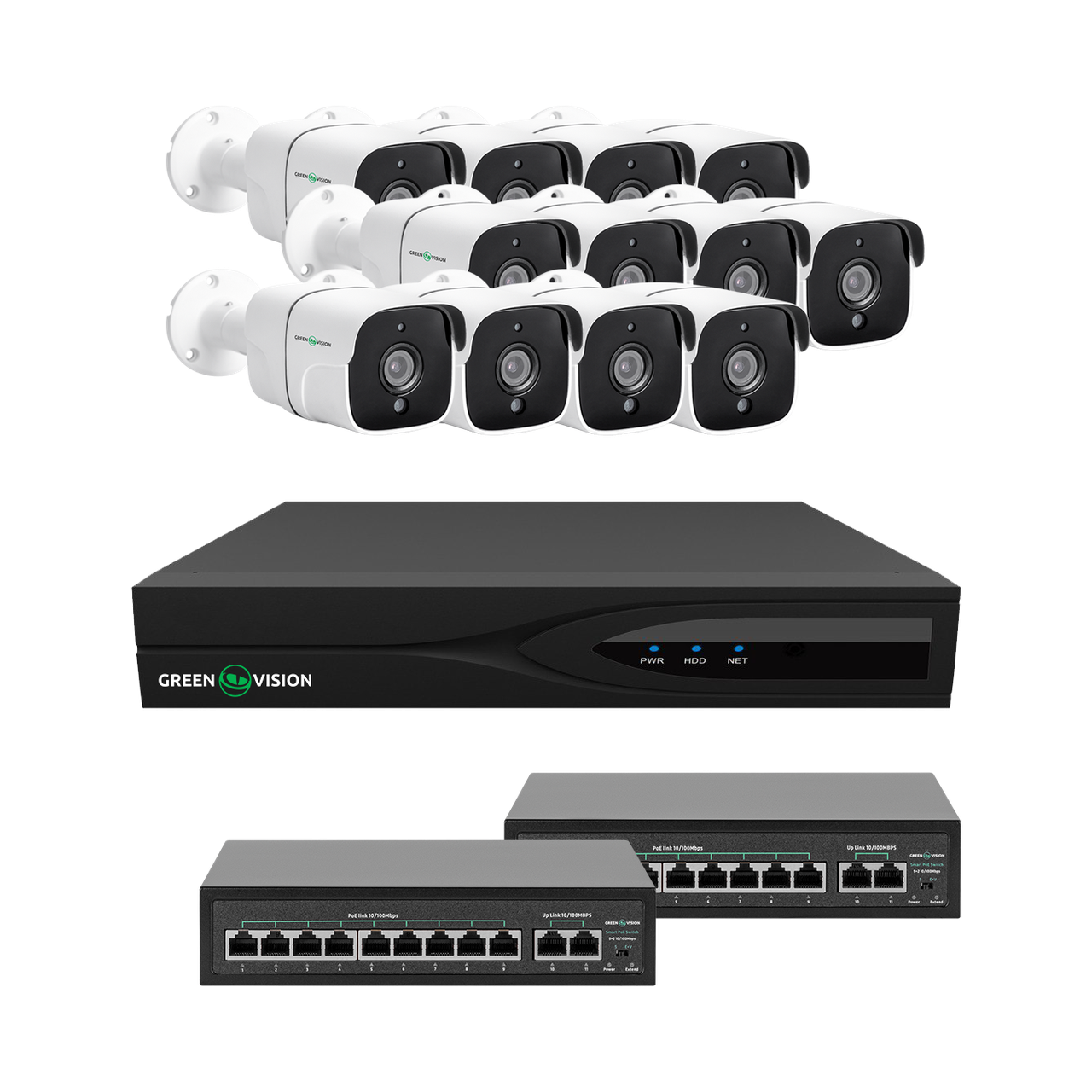 Комплект видеонаблюдения на 12 камер GV-IP-K-W89/12 5MP (2479154776)