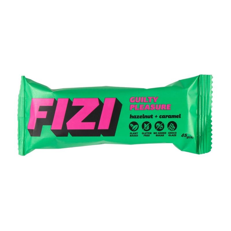 Протеиновый батончик без белого сахара Fizi Guilty Pleasure Bar 45 г Фундук/Карамель