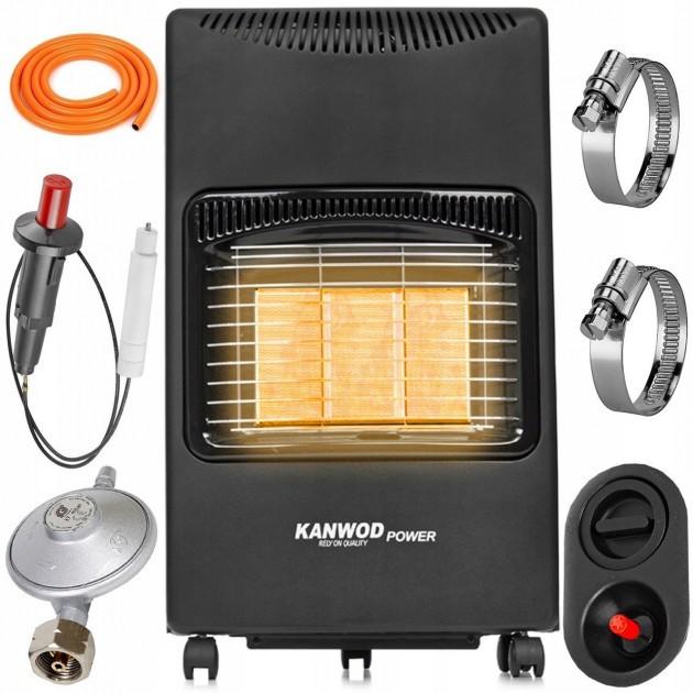 Газовый обогреватель Kanwod 70м2 4200W Maх с редуктором - фото 2