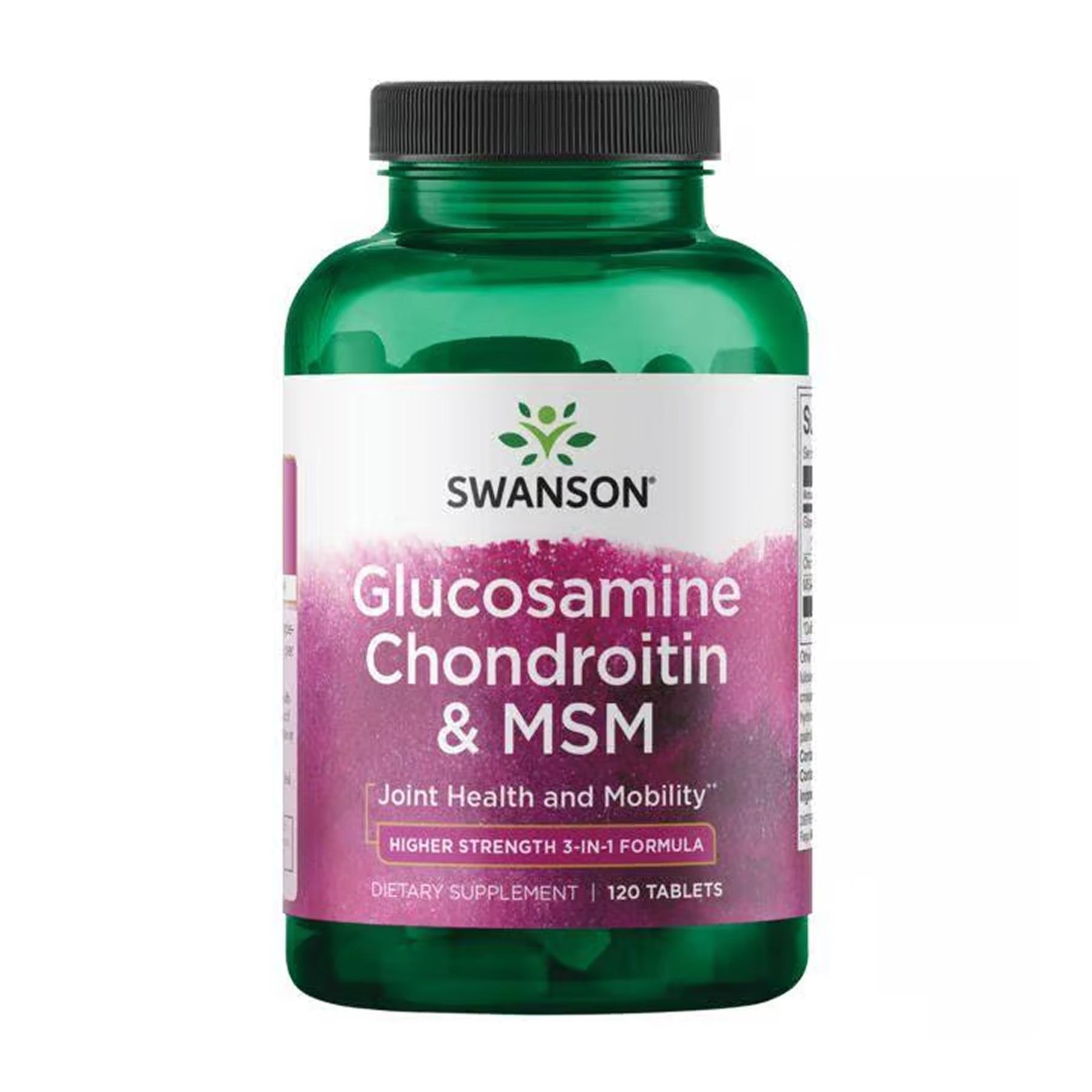 Комплекс глюкозаміну хондроїтину та MSM Swanson Glucosamine Chondroitin 120 таб.