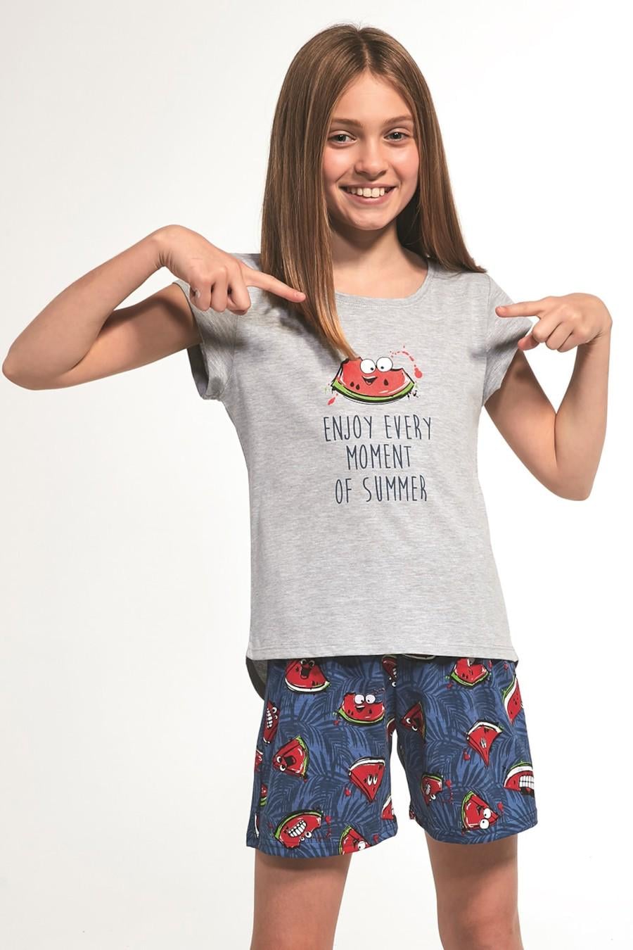 Комплект футболка та шортики Cornette 134-140 см 73 WATERMELON 4 Синій/Червоний меланжевий (77293)