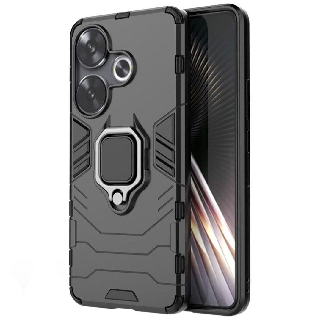 Чехол бампер Primolux Ring Armor для Xiaomi Redmi Turbo 3 / Poco F6 - Black