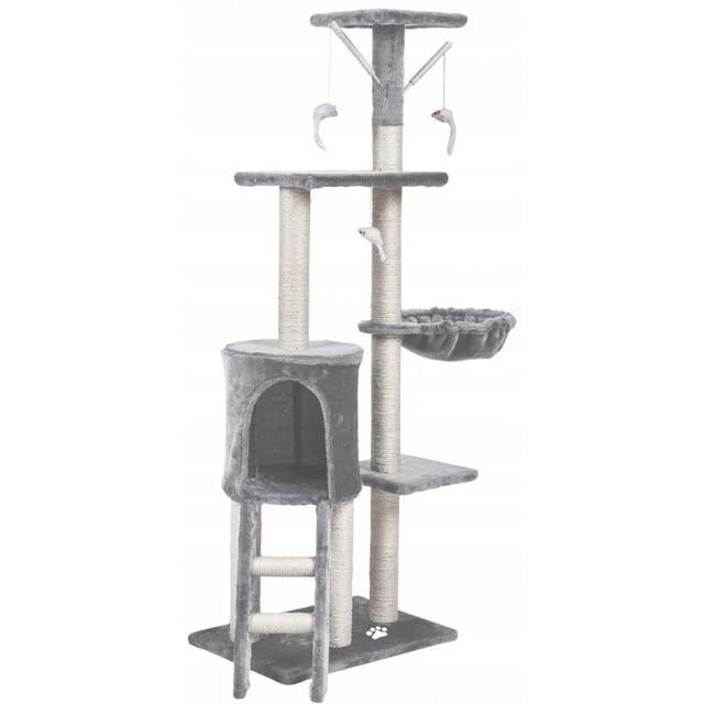 Игровой комплекс-дряпалка для кошек Bonro B-40 138 см Серый (2670149146)