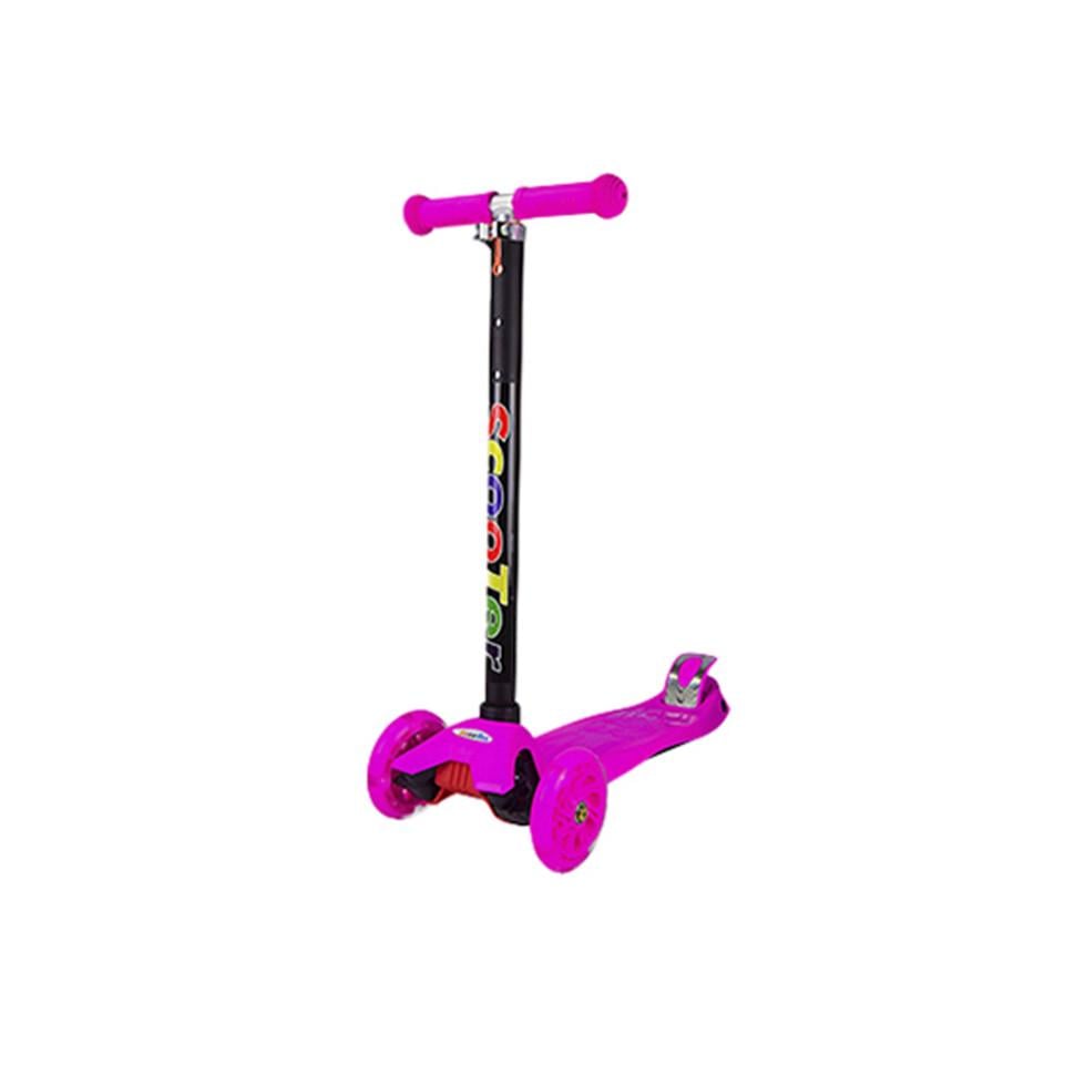 Самокат дитячий Bambi SC20113 колеса світяться PU Рожевий (46274s56536)