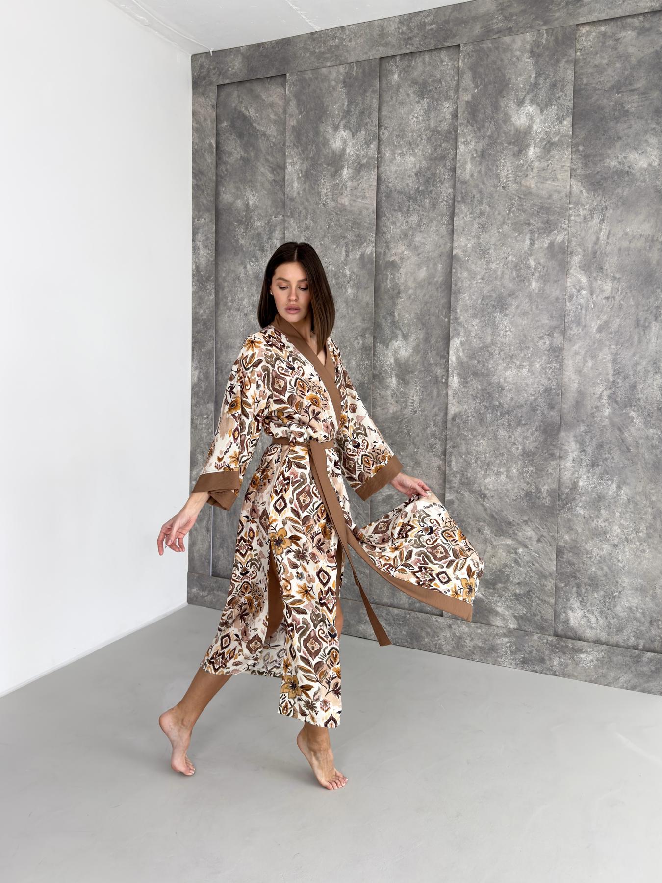 Халат-кимоно женский длинный COSY Boho Chic L/XL Корица (BC1) - фото 9