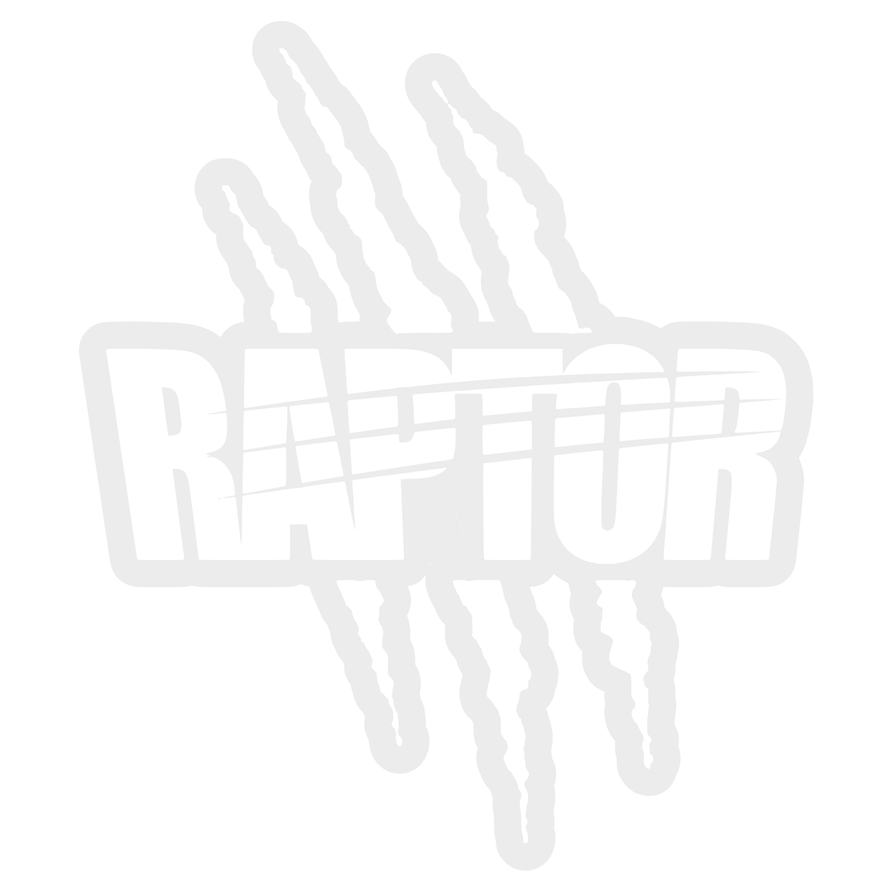 Наклейка на скло та кузов RAPTOR Claws 95x78 мм Білий