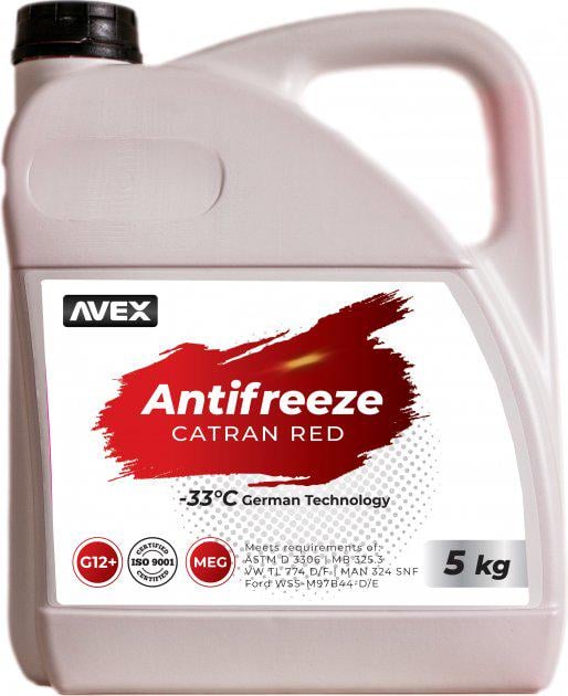 Антифриз Avex RED MEG -33°C 5 кг Червоний