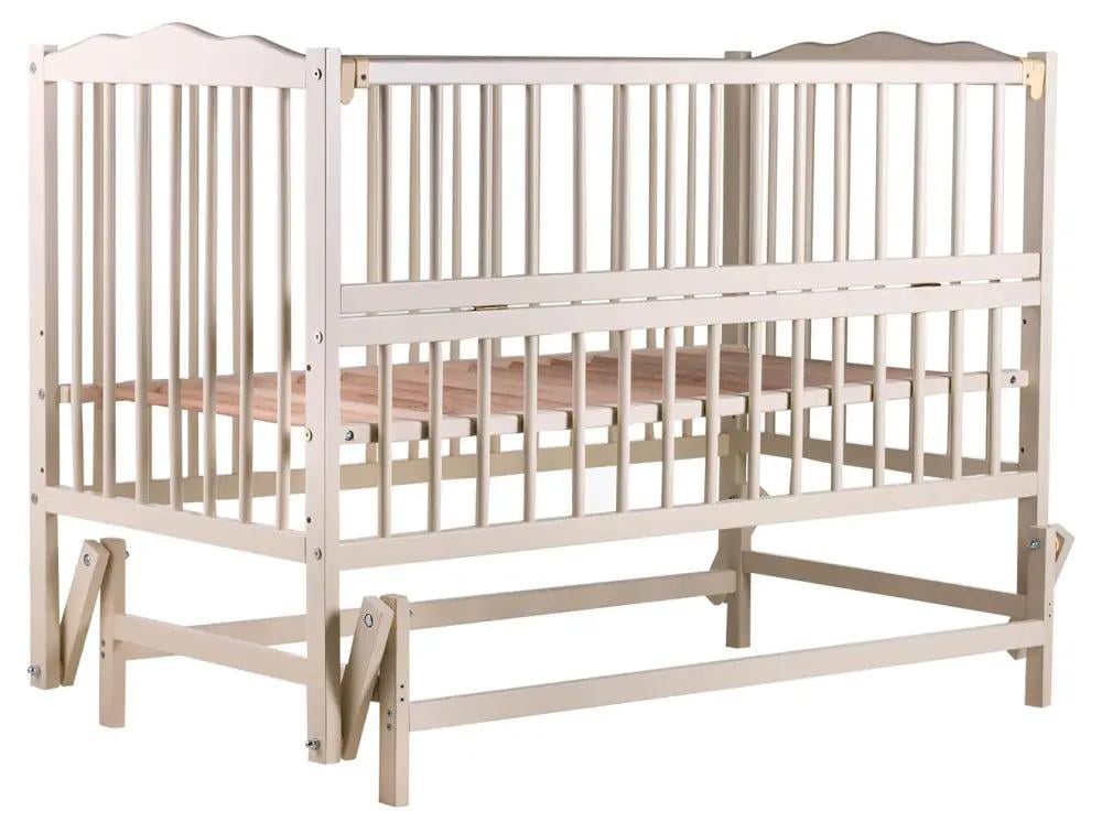 Кроватка Радуга маятник/без ящика/матрас кокос/постель 9 эл. Слоновая кость (11686944)