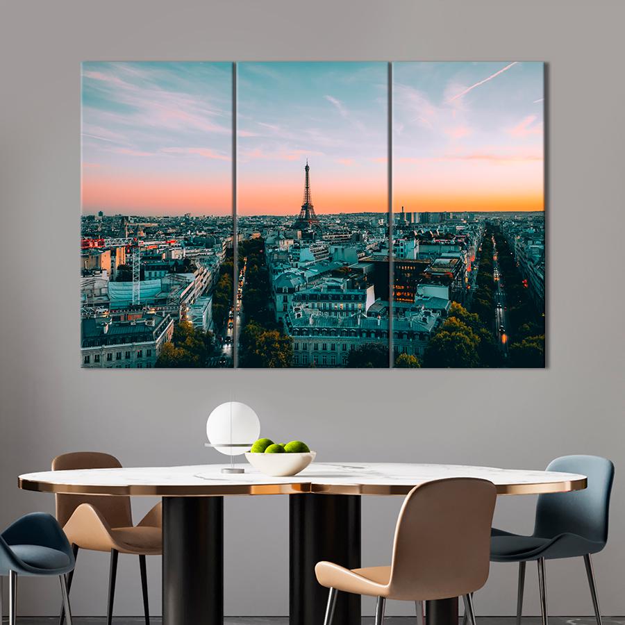 Картина город Архитектура Парижа 156x100 см (A561-3)