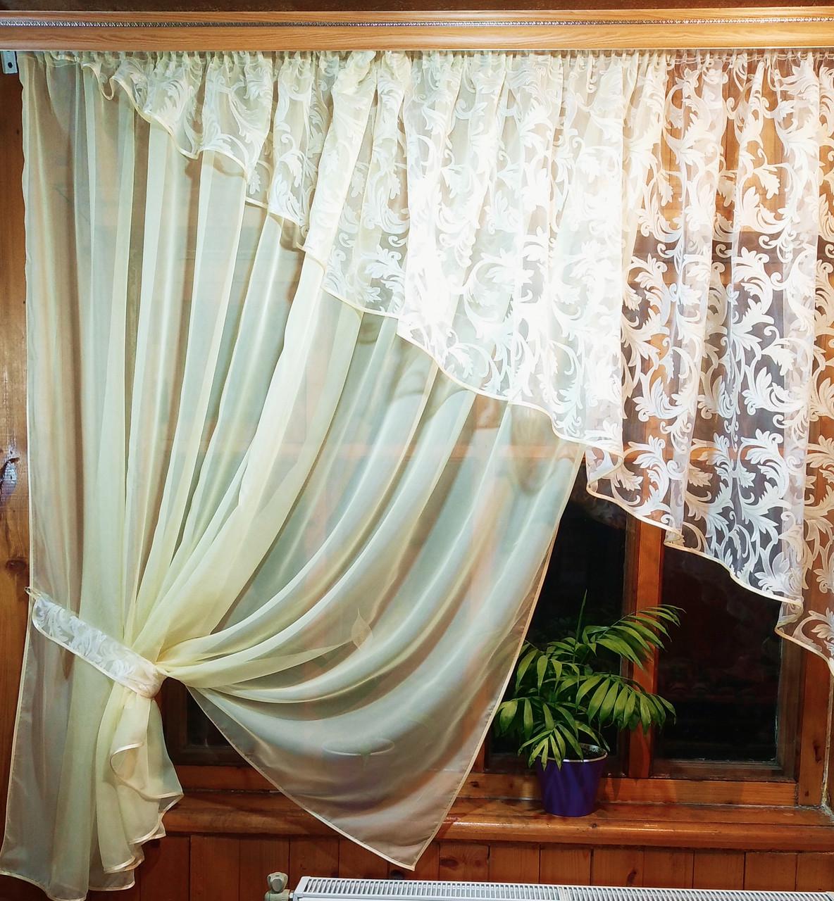 Шторы Анжелика вензель левая Лунный (1174220751) - фото 2 Шторы Анжелика вензель левая Лунный (1174220751) - фото 2